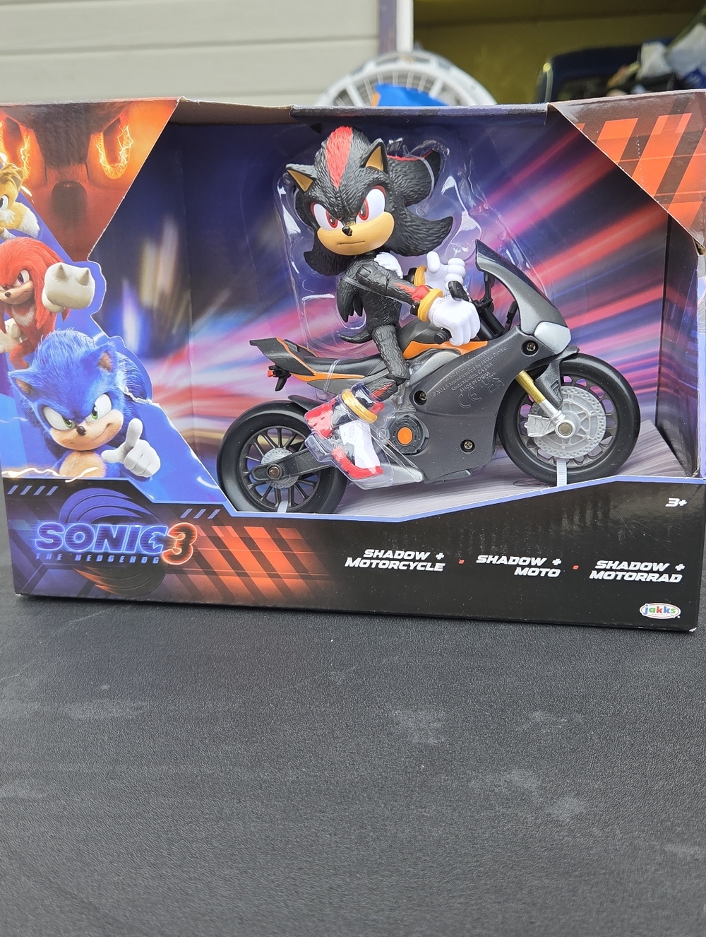 Sonic the Hedgehog Shadow on Black Motorcycle - Kids Toy